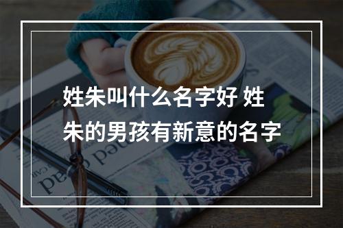 姓朱叫什么名字好 姓朱的男孩有新意的名字