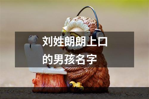 刘姓朗朗上口的男孩名字