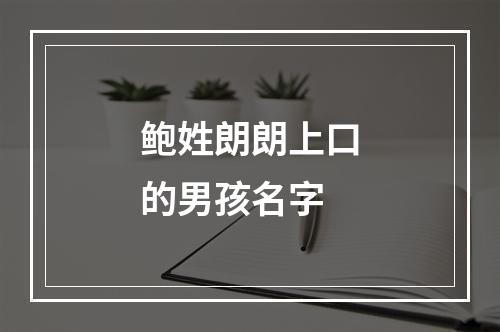 鲍姓朗朗上口的男孩名字