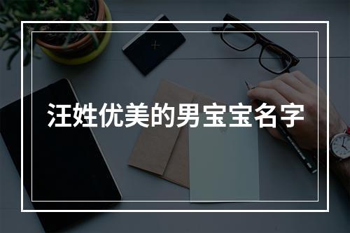 汪姓优美的男宝宝名字