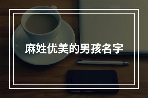 麻姓优美的男孩名字