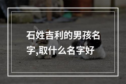 石姓吉利的男孩名字,取什么名字好