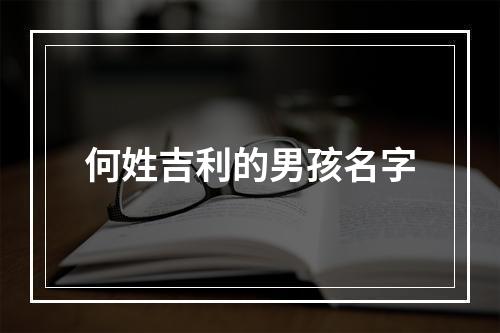 何姓吉利的男孩名字