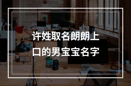 许姓取名朗朗上口的男宝宝名字