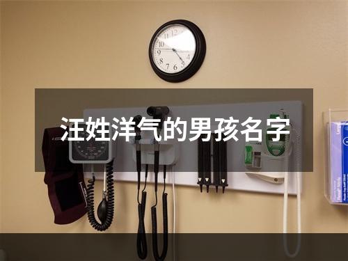 汪姓洋气的男孩名字