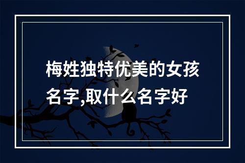 梅姓独特优美的女孩名字,取什么名字好
