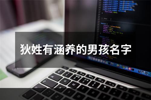 狄姓有涵养的男孩名字