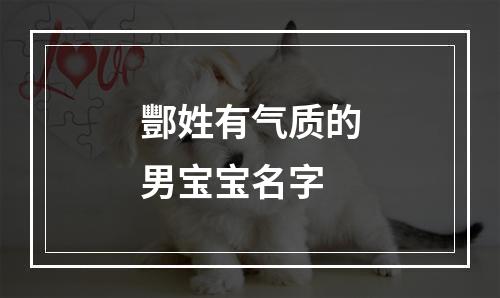 酆姓有气质的男宝宝名字