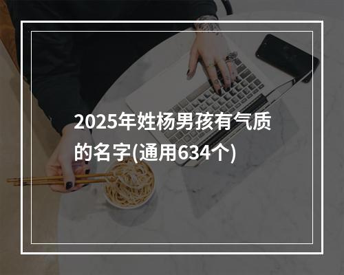 2025年姓杨男孩有气质的名字(通用634个)