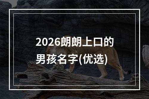 2026朗朗上口的男孩名字(优选)