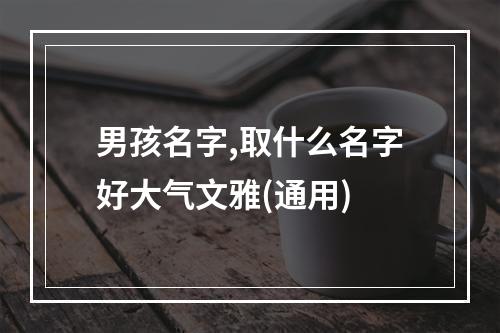 男孩名字,取什么名字好大气文雅(通用)