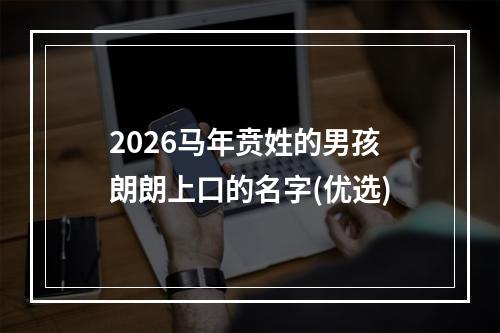 2026马年贲姓的男孩朗朗上口的名字(优选)
