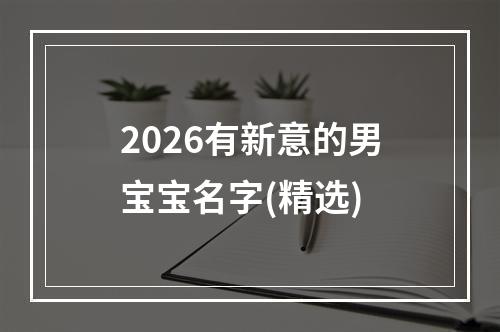 2026有新意的男宝宝名字(精选)