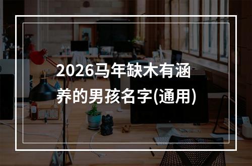 2026马年缺木有涵养的男孩名字(通用)