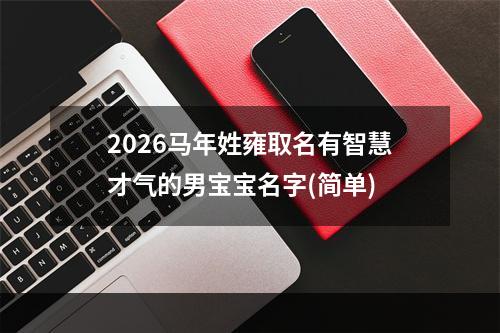 2026马年姓雍取名有智慧才气的男宝宝名字(简单)