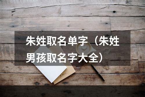 朱姓取名单字（朱姓男孩取名字大全）