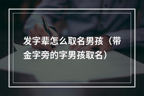 发字辈怎么取名男孩（带金字旁的字男孩取名）