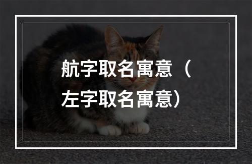 航字取名寓意（左字取名寓意）