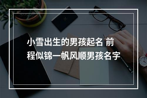 小雪出生的男孩起名 前程似锦一帆风顺男孩名字