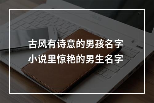 古风有诗意的男孩名字 小说里惊艳的男生名字