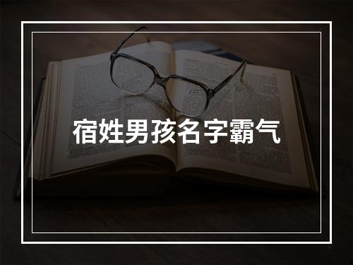 宿姓男孩名字霸气