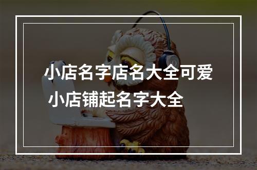 小店名字店名大全可爱 小店铺起名字大全