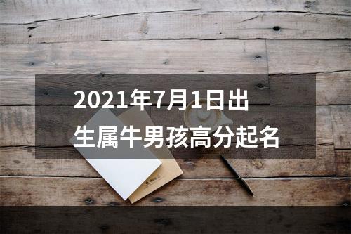 2021年7月1日出生属牛男孩高分起名