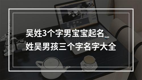 吴姓3个字男宝宝起名_姓吴男孩三个字名字大全