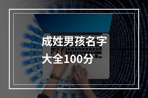 成姓男孩名字大全100分