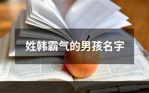 姓韩霸气的男孩名字