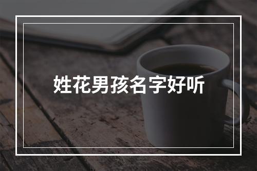 姓花男孩名字好听