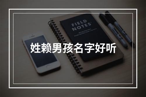 姓赖男孩名字好听