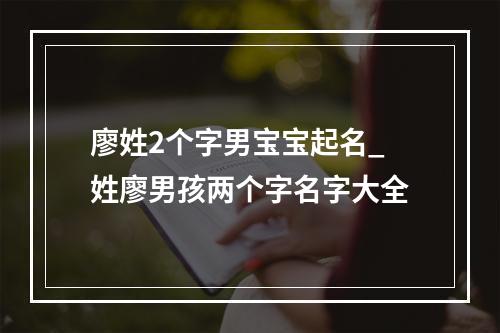 廖姓2个字男宝宝起名_姓廖男孩两个字名字大全