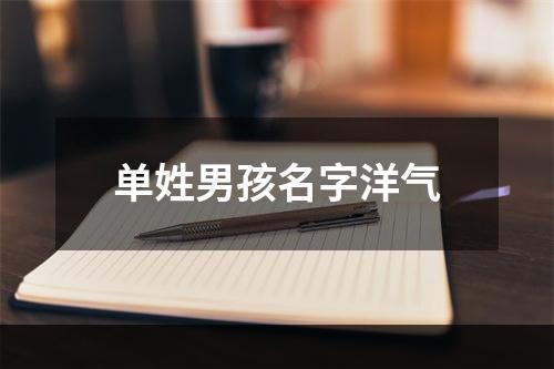 单姓男孩名字洋气