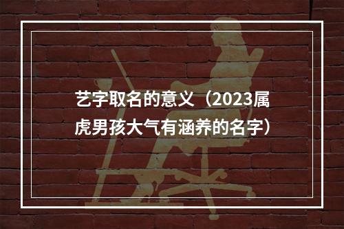 艺字取名的意义（2023属虎男孩大气有涵养的名字）