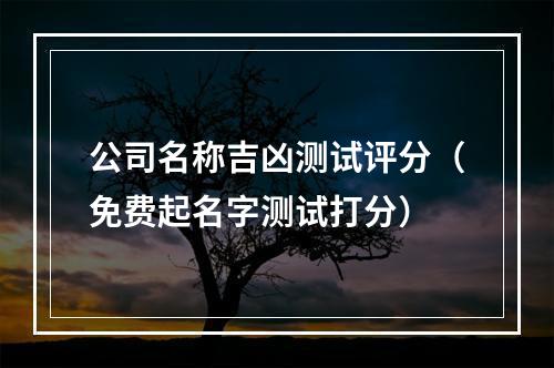 公司名称吉凶测试评分（免费起名字测试打分）