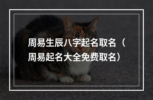 周易生辰八字起名取名（周易起名大全免费取名）