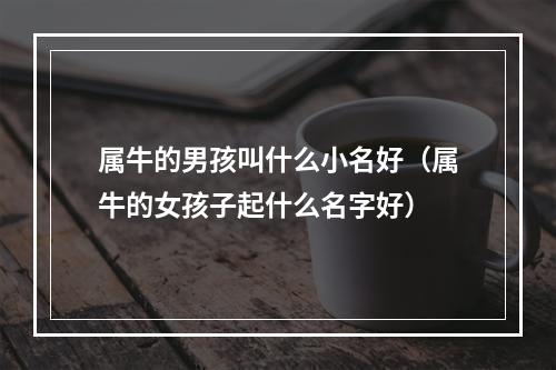 属牛的男孩叫什么小名好（属牛的女孩子起什么名字好）
