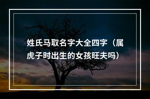 姓氏马取名字大全四字（属虎子时出生的女孩旺夫吗）