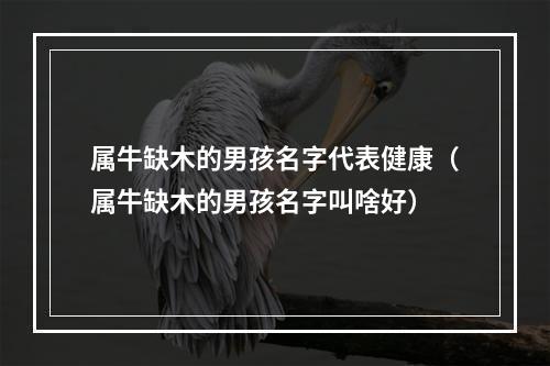 属牛缺木的男孩名字代表健康（属牛缺木的男孩名字叫啥好）