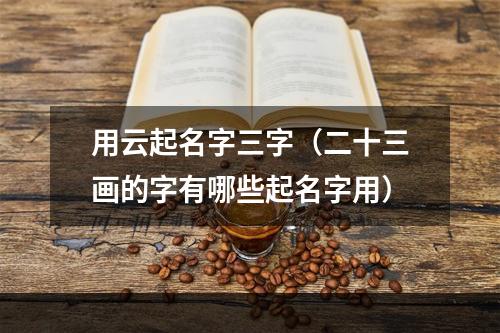 用云起名字三字（二十三画的字有哪些起名字用）