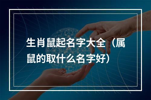 生肖鼠起名字大全（属鼠的取什么名字好）