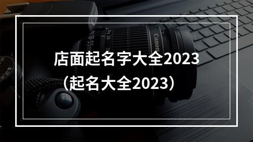店面起名字大全2023（起名大全2023）