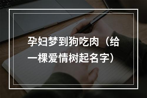 孕妇梦到狗吃肉（给一棵爱情树起名字）