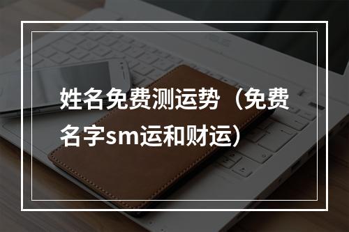 姓名免费测运势（免费名字sm运和财运）