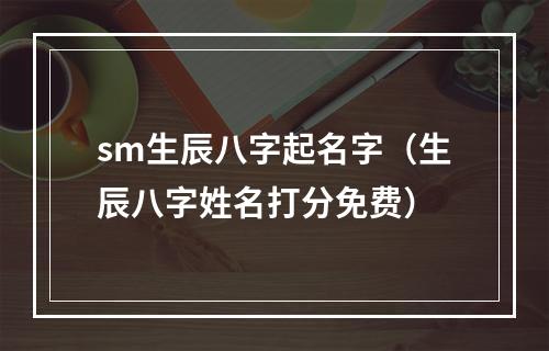 sm生辰八字起名字（生辰八字姓名打分免费）