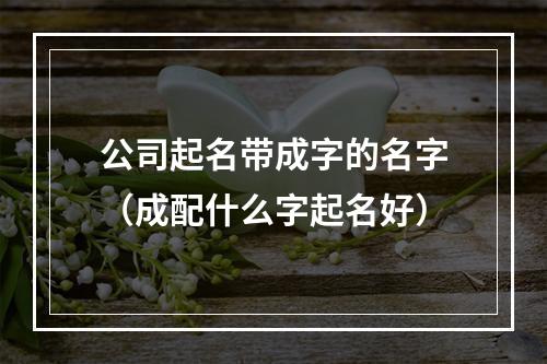 公司起名带成字的名字（成配什么字起名好）