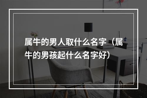 属牛的男人取什么名字（属牛的男孩起什么名字好）