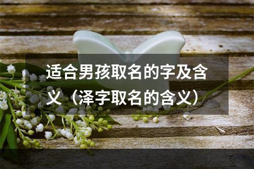 适合男孩取名的字及含义（泽字取名的含义）