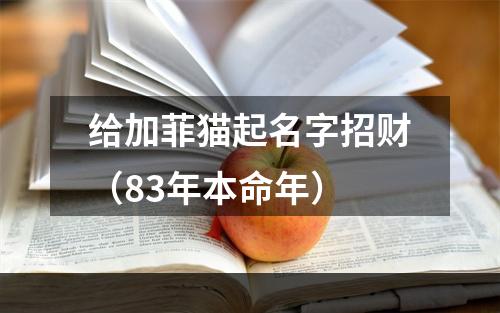 给加菲猫起名字招财（83年本命年）